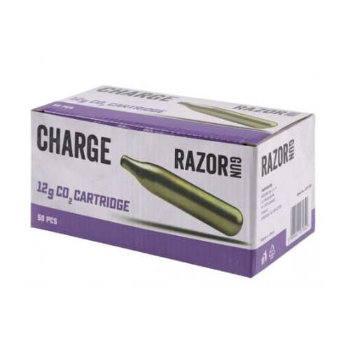 RazorGun CO2 capsules 12g - 50 pieces per box RazorGun CO2 capsules 12g - 50 pieces per box