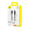 Baseus Gem USB-C to iP fast charging cable 1 m 20 W Black