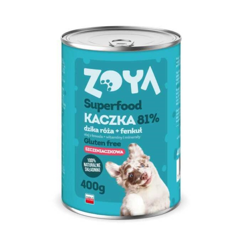 ZOYA Superfood Puppy Duck - wet dog food - 400g ZOYA Superfood Puppy Duck - wet dog food - 400g