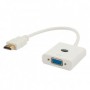 SAVIO HDMI (M) TO VGA (F) ADAPTER WHITE CL-201