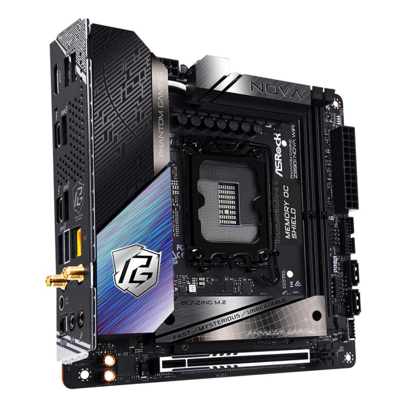 Asrock Phantom Gaming Z890I Nova WiFi Intel Z890 LGA 1851 (Socket V1) mini ITX Asrock Phantom Gaming Z890I Nova WiFi Intel Z890 LGA 1851 (Socket V1) mini ITX