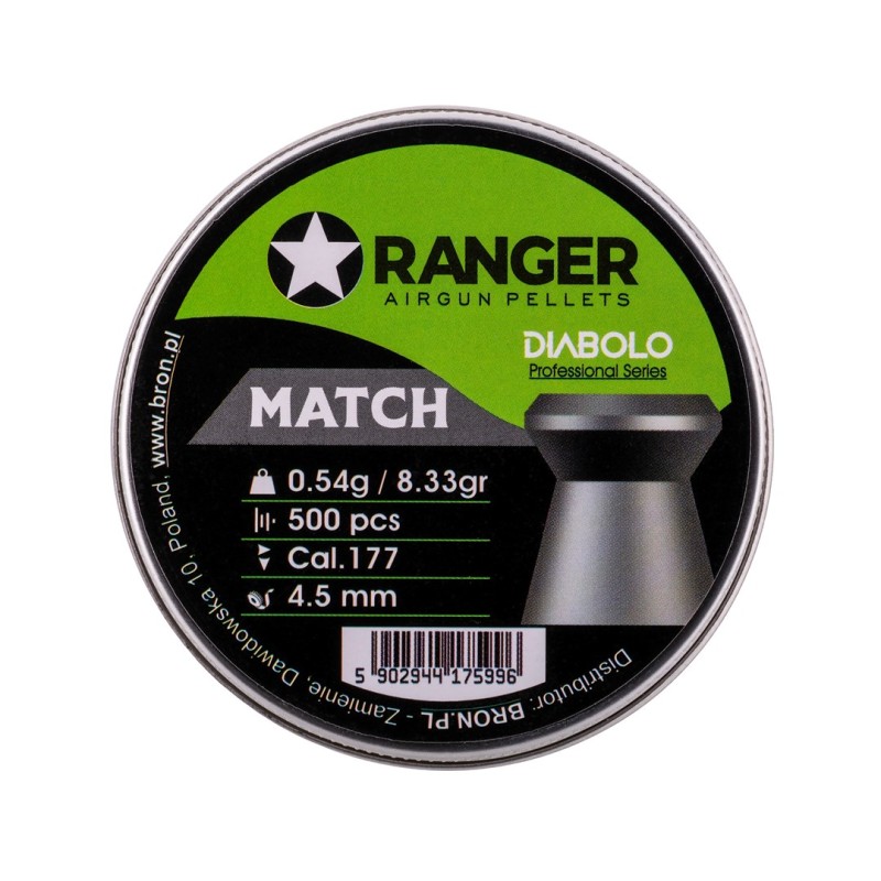 4.5 mm RANGER Diabolo Professional Match flat 500 shot 4.5 mm RANGER Diabolo Professional Match flat 500 shot