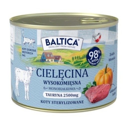 BALTICA Smaki regionów Veal - wet cat food - 185g BALTICA Smaki regionów Veal - wet cat food - 185g