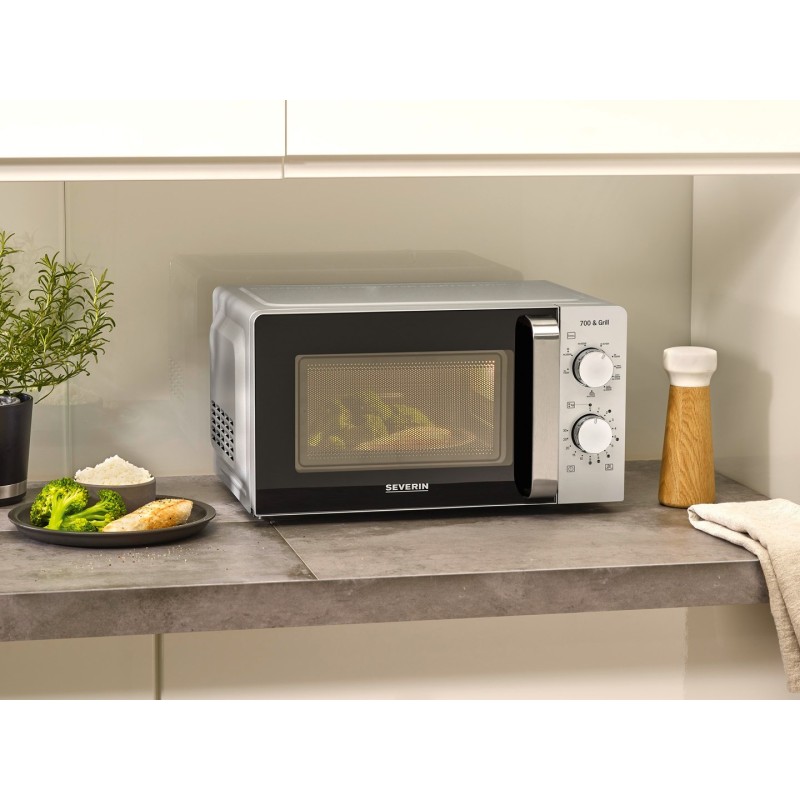 Severin MW 7780 microwave Black, Silver Grill microwave Countertop 17 L 700 W Severin MW 7780 microwave Black, Silver Grill microwave Countertop 17 L 700 W