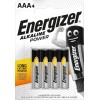 ENERGIZER BATTERY ALKALINE POWER AAA LR03 4 PIECES ENERGIZER BATTERY ALKALINE POWER AAA LR03 4 PIECES
