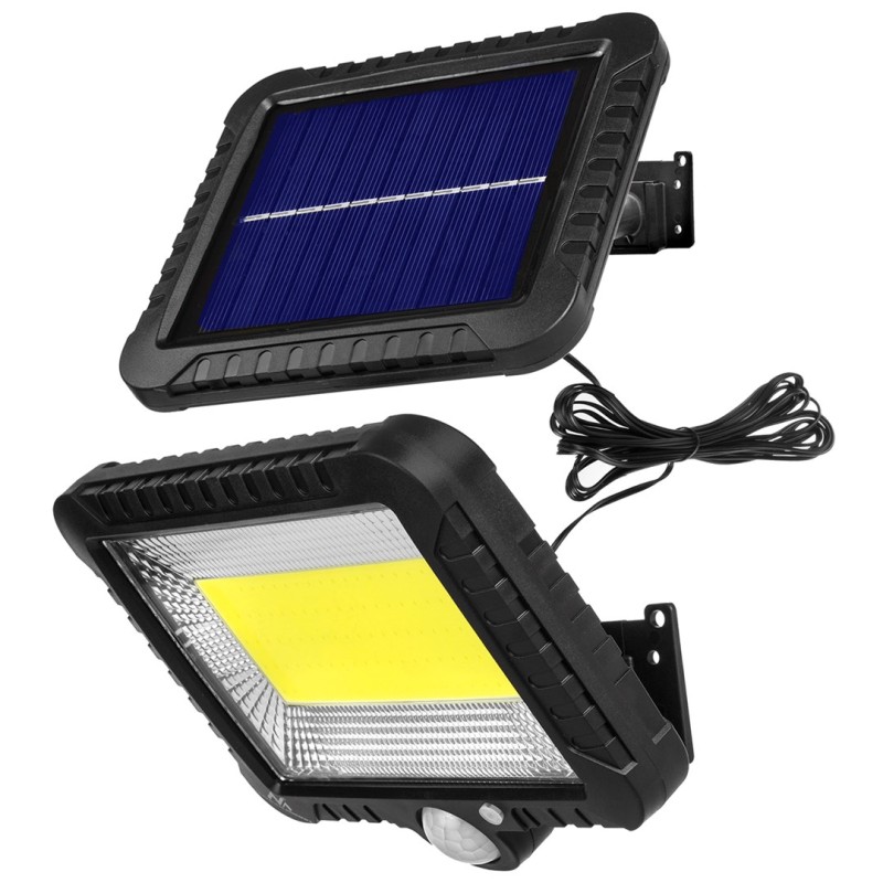 Maclean Energy MCE438 Solar LED Floodlight with motion sensor, IP44, 5W, 400lm, 6000K cold white, lithium battery 1300 mAh, 5.5V DC