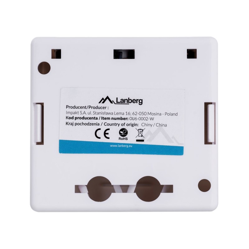 Lanberg OU6-0002-W outlet box RJ-45 White Lanberg OU6-0002-W outlet box RJ-45 White