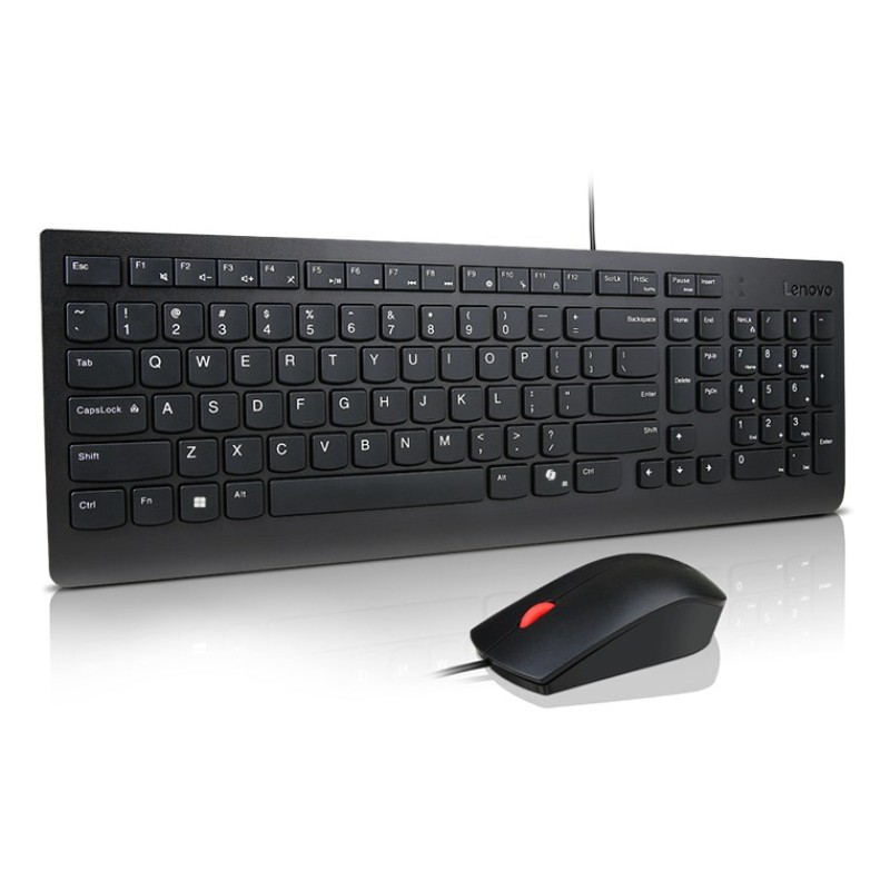 Lenovo Essential Wired Combo Black US Euro keyboard Mouse included Universal USB Lenovo Essential Wired Combo Black US Euro keyboard Mouse included Universal USB