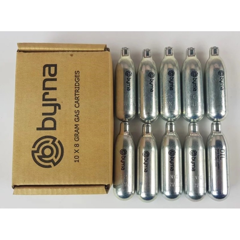 CO2 Cartridge BYRNA 8 g 10 szt. 9 + 1 with oil (CO2300) CO2 Cartridge BYRNA 8 g 10 szt. 9 + 1 with oil (CO2300)