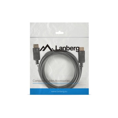 Lanberg CA-DPDP-10CC-0030-BK DisplayPort cable 3 m Black Lanberg CA-DPDP-10CC-0030-BK DisplayPort cable 3 m Black