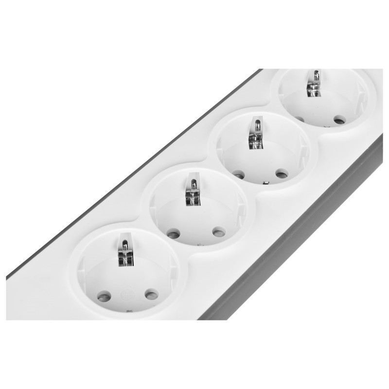 Maclean power strip, 4-socket extension cable + 2xUSB, with switches, 250VAC/10A, 2.1A 5V, 1.5m, black, MCE229 B Maclean power strip, 4-socket extension cable + 2xUSB, with switches, 250VAC/10A, 2.1A 5V, 1.5m, black, MCE229 B