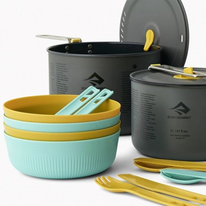 Sea to Summit Frontier UL Two Pot Cook Set 4P Folding crockery set Sea to Summit Frontier UL Two Pot Cook Set 4P Folding crockery set