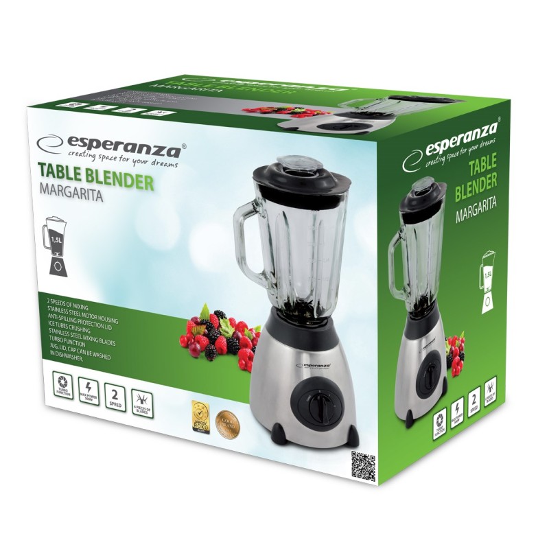 Esperanza EKM020 Blender 500W 1.5L Inox / Black Esperanza EKM020 Blender 500W 1.5L Inox / Black