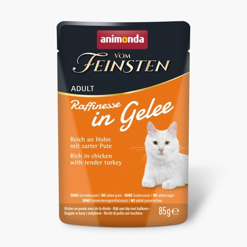 ANIMONDA Vom Feinsten Adult Raffinesse in Jelly rich in Chicken with Turkey - wet food for cats - 85g ANIMONDA Vom Feinsten Adult Raffinesse in Jelly rich in Chicken with Turkey - wet food for cats - 85g