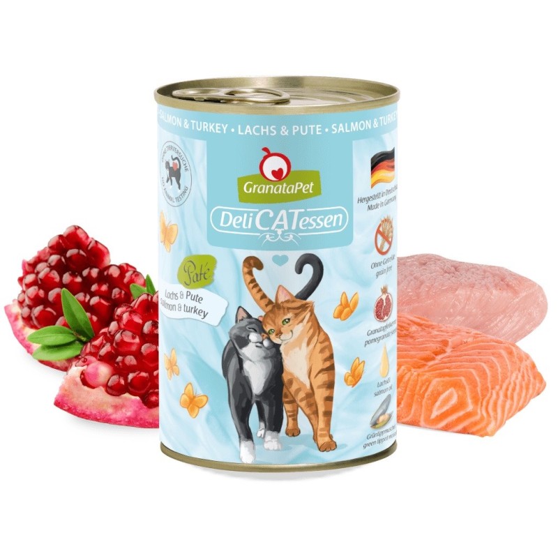 GRANATAPET DeliCATessen Salmon and turkey - wet cat food - 400g GRANATAPET DeliCATessen Salmon and turkey - wet cat food - 400g