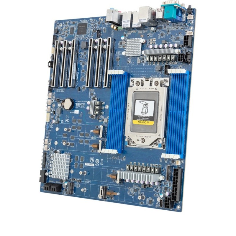 Płyta główna Gigabyte MH53-G40 1x sTR5 AMD ryzen Threadripper PRO 7000 WRX90 (8X DIMM, 4x SATA, 1x MCIO 8i, 4xM.2, 2x 10Gbe, E-ATX) Płyta główna Gigabyte MH53-G40 1x sTR5 AMD ryzen Threadripper PRO 7000 WRX90 (8X DIMM, 4x SATA, 1x MCIO 8i, 4xM.2, 2x 10Gbe, E-ATX)