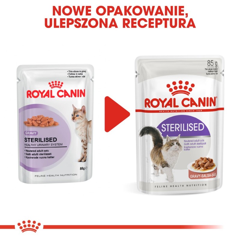 ROYAL CANIN FHN Sterilised in sauce - wet food for adult cats - 12x85g ROYAL CANIN FHN Sterilised in sauce - wet food for adult cats - 12x85g