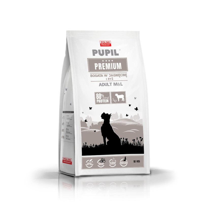 PUPIL Premium Medium and large breeds Rich in lamb and rice - dry dog food - 12kg PUPIL Premium Medium and large breeds Rich in lamb and rice - dry dog food - 12kg