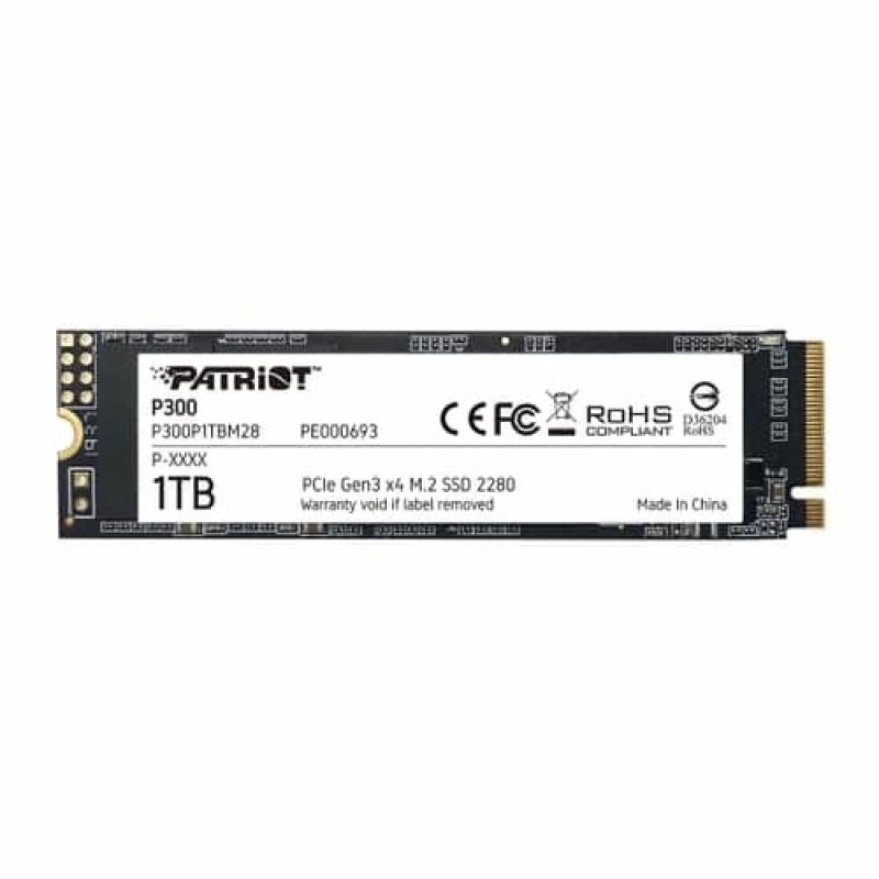 Patriot Memory P300 M.2 1000 GB PCI Express 3.0 NVMe Patriot Memory P300 M.2 1000 GB PCI Express 3.0 NVMe
