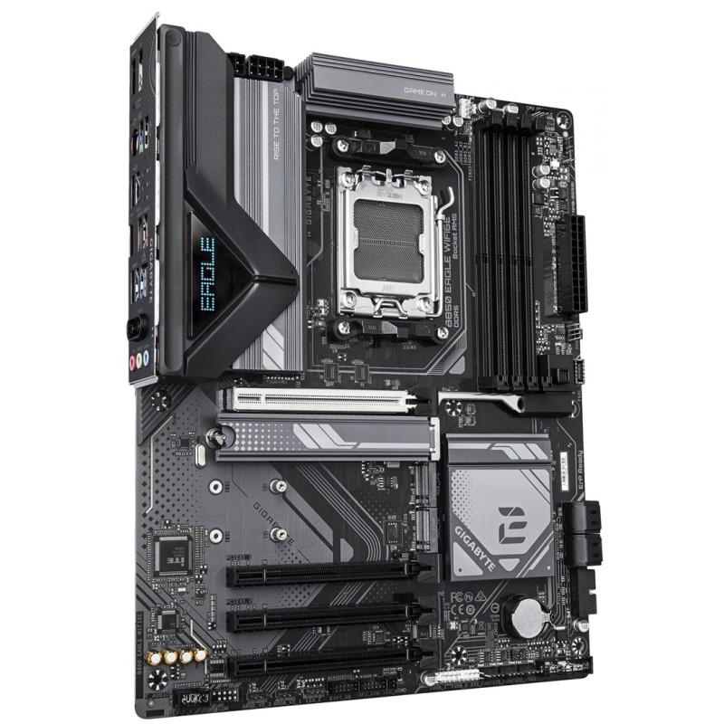 GIGABYTE B850 EAGLE WIFI6E Motherboard - AMD Ryzen 9000 Series CPUs, 8+2+2 Phases Digital VRM, up to 8200MHz DDR5 (OC), 1xPCIe 5.0 + 2xPCIe 4.0 M.2, GbE LAN, WIFI 6E, USB 3.2 Gen 2 GIGABYTE B850 EAGLE WIFI6E Motherboard - AMD Ryzen 9000 Series CPUs, 8+2+2 Phases Digital VRM, up to 8200MHz DDR5 (OC), 1xPCIe 5.0 + 2xPCIe 4.0 M.2, GbE LAN, WIFI 6E, USB 3.2 Gen 2