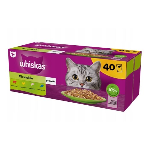 WHISKAS Mix Favourites in jelly - wet cat food - 40x85 g WHISKAS Mix Favourites in jelly - wet cat food - 40x85 g
