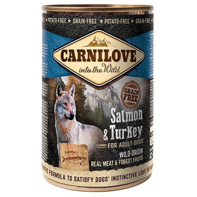 CARNILOVE Into the Wild Salmon&Turkey - Wet dog food - 400 g CARNILOVE Into the Wild Salmon&Turkey - Wet dog food - 400 g