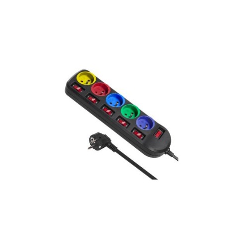 Maclean MCE204M power extension 1.5 m 5 AC outlet(s) Indoor Black, Multicolour Maclean MCE204M power extension 1.5 m 5 AC outlet(s) Indoor Black, Multicolour