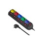 Maclean MCE204M power extension 1.5 m 5 AC outlet(s) Indoor Black, Multicolour