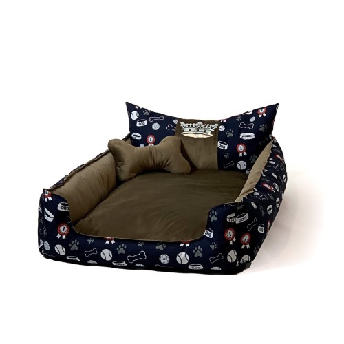 GO GIFT Dog and cat bed XXL - brown - 110x90x18 cm
