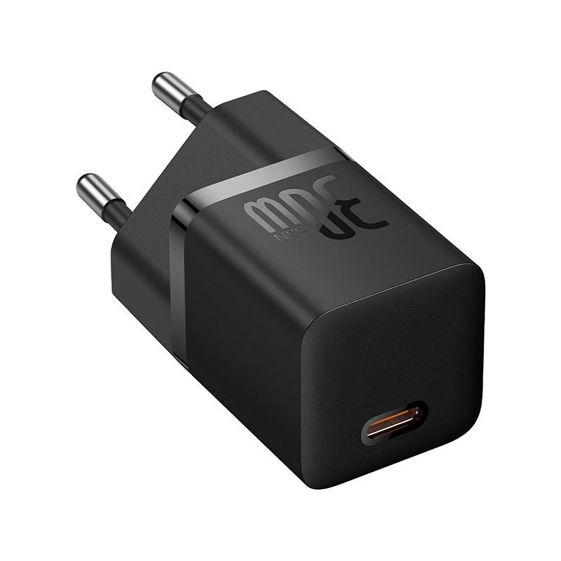 Baseus P10110902113-01 USB-C GaN5 mini 30W mains charger Black Baseus P10110902113-01 USB-C GaN5 mini 30W mains charger Black