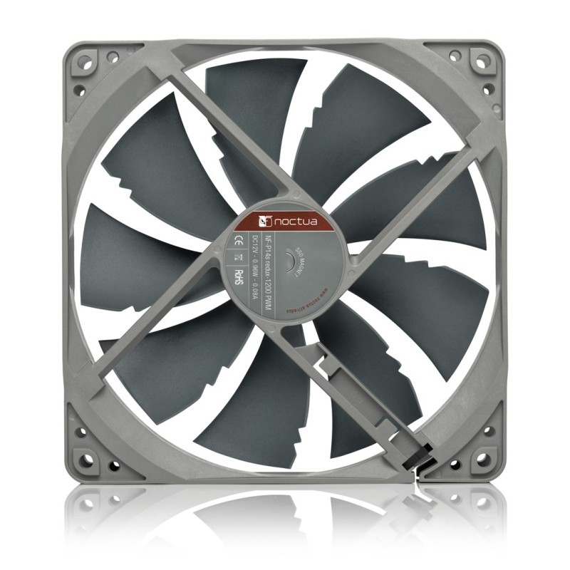 Noctua NF-P14S REDUX-1200 PWM computer cooling system Computer case Fan 14 cm Grey