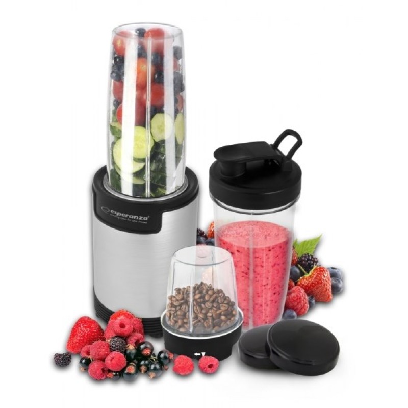 Esperanza EKM030 Nutri blender / Personal blender 9in1 900W Silver Esperanza EKM030 Nutri blender / Personal blender 9in1 900W Silver