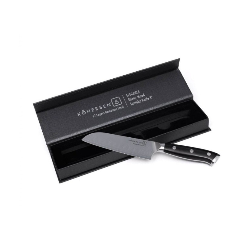 Nóż santoku Santoku Kohersen Elegance Ebony Wood 12,7cm Nóż santoku Santoku Kohersen Elegance Ebony Wood 12,7cm