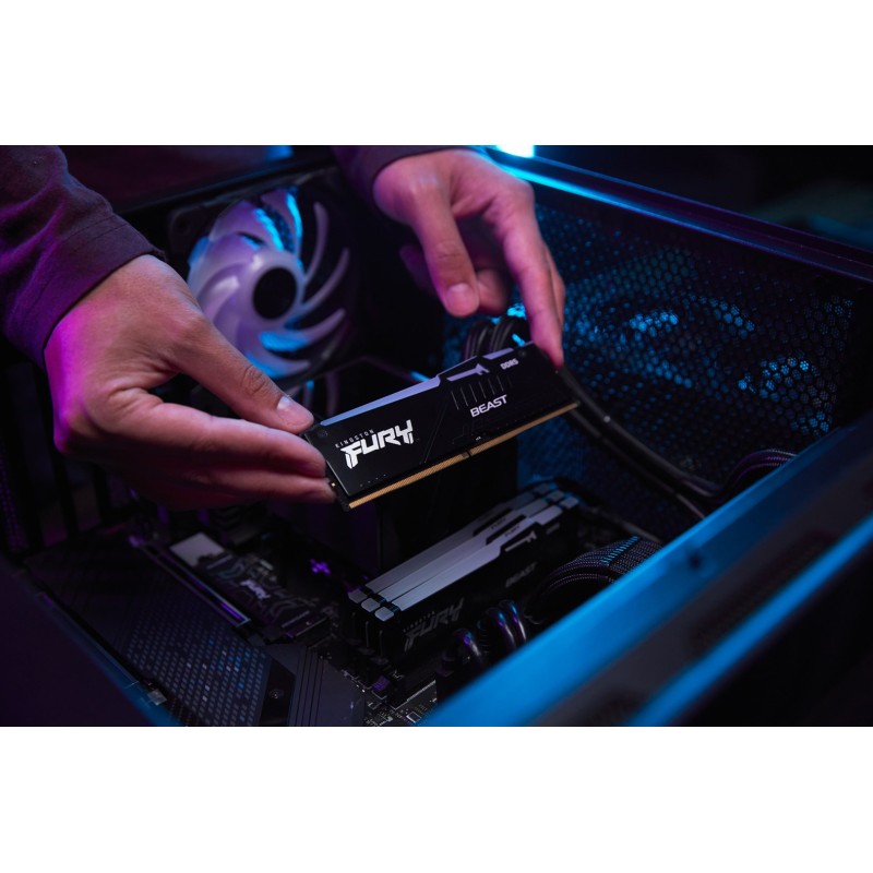 Kingston Technology FURY Beast 64GB 6000MT/s DDR5 CL30 DIMM (Kit of 2) RGB XMP Kingston Technology FURY Beast 64GB 6000MT/s DDR5 CL30 DIMM (Kit of 2) RGB XMP