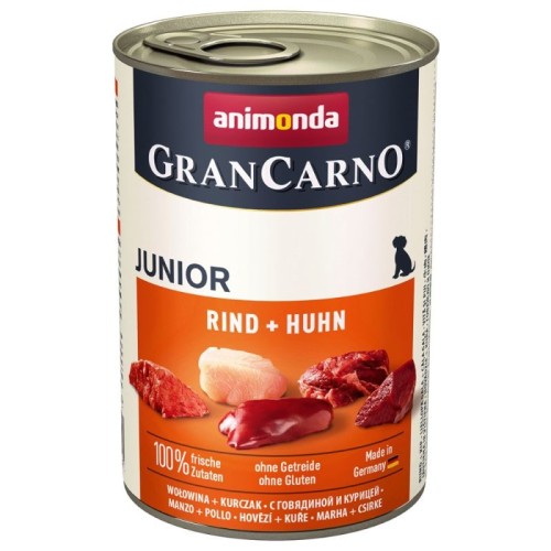 ANIMONDA GranCarno Junior Beef and chicken - wet dog food - 400g ANIMONDA GranCarno Junior Beef and chicken - wet dog food - 400g