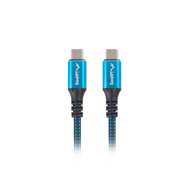 Lanberg CA-CMCM-45CU-0005-BK USB cable USB4 Gen 2x2 0.5 m USB C Black, Blue Lanberg CA-CMCM-45CU-0005-BK USB cable USB4 Gen 2x2 0.5 m USB C Black, Blue