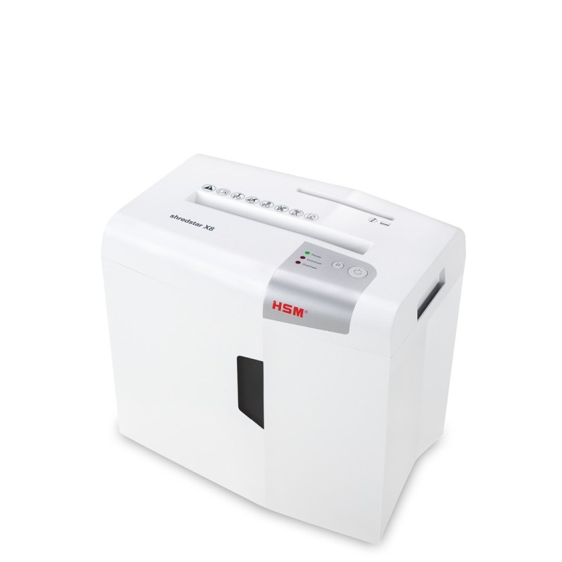 HSM shredstar X8 document shredder, 4.5 x 30 mm + separate CD-cutting mechanism HSM shredstar X8 document shredder, 4.5 x 30 mm + separate CD-cutting mechanism