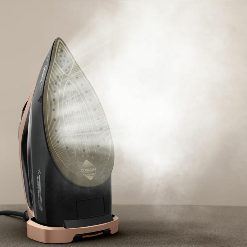 Tefal Ultimate Power Pro FV9E50 Dry & Steam iron Durilium AirGlide Autoclean soleplate 3200 W Black, Copper