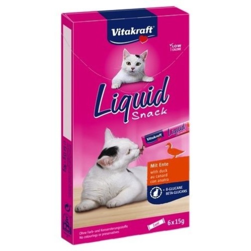 VITAKRAFT Liquid Snack Duck - cat treats - 6 x 15g VITAKRAFT Liquid Snack Duck - cat treats - 6 x 15g