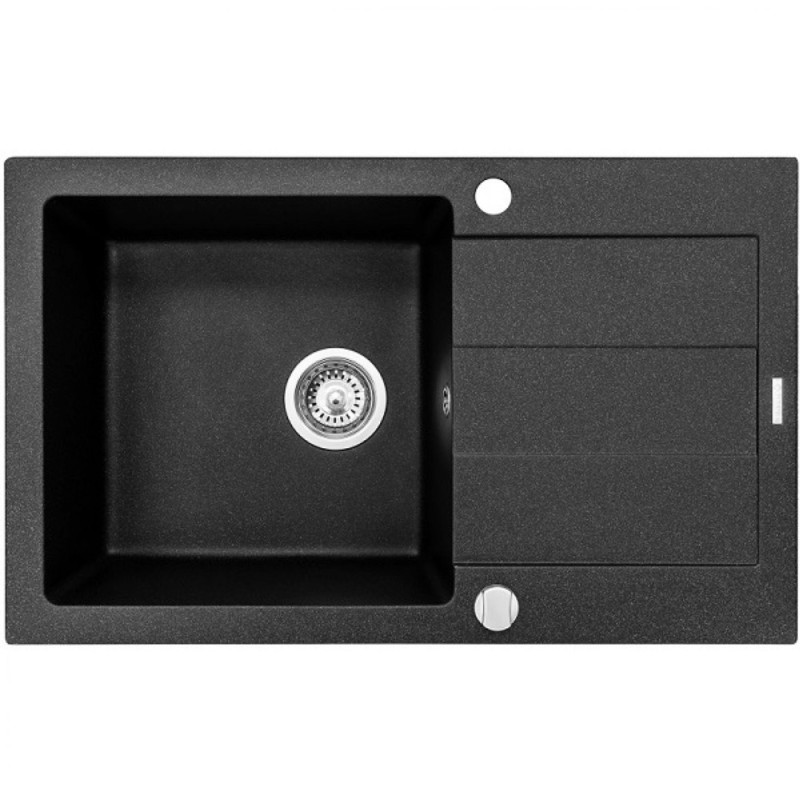 Sink Pyramis Sparta Plus 78x48 1b 1D Black Sink Pyramis Sparta Plus 78x48 1b 1D Black