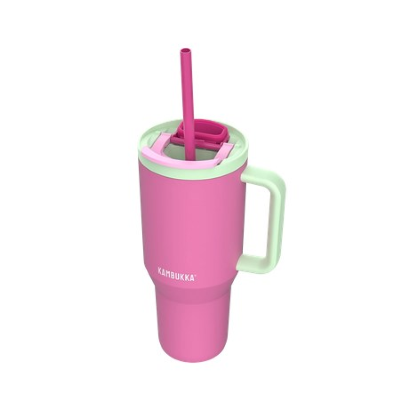 Thermal mug with telescopic straw Kambukka Rio Tumbler 950ml Bubblegum Mint Thermal mug with telescopic straw Kambukka Rio Tumbler 950ml Bubblegum Mint