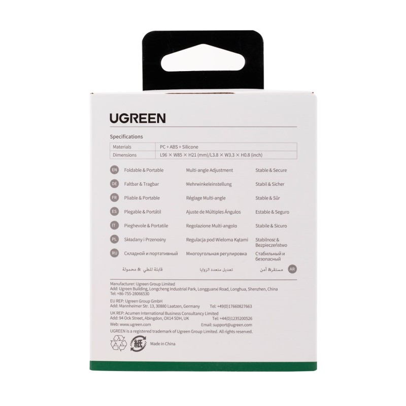 Ugreen 30285 holder Passive holder Mobile phone/Smartphone White Ugreen 30285 holder Passive holder Mobile phone/Smartphone White