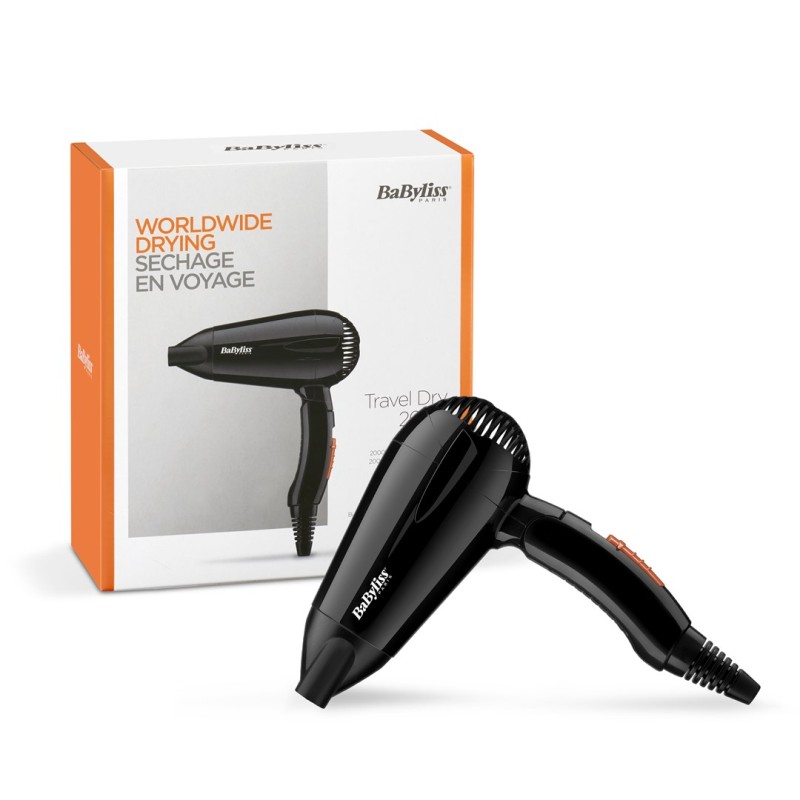 BaByliss 5344E Travel Dry 2000 2000 W Black BaByliss 5344E Travel Dry 2000 2000 W Black