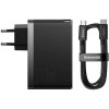 Baseus GaN5 Pro Charger 2xUSB-C, USB-A 140W + USB-C cable, black Baseus GaN5 Pro Charger 2xUSB-C, USB-A 140W + USB-C cable, black