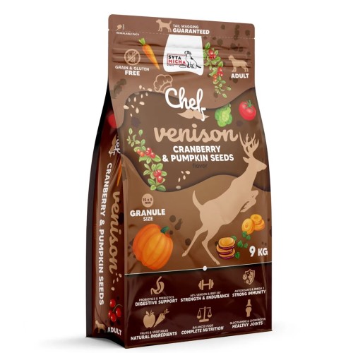SYTA MICHA Chef Venison with cranberry and pumpkin seeds - dry dog food - 9kg SYTA MICHA Chef Venison with cranberry and pumpkin seeds - dry dog food - 9kg