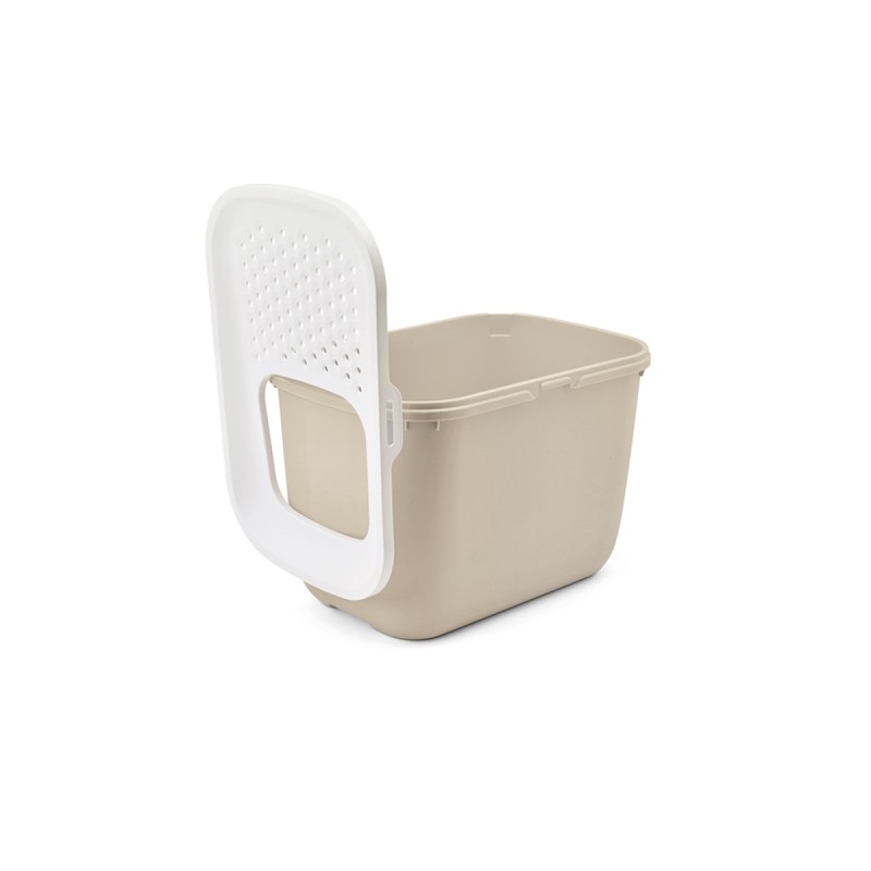 SAVIC HOP Coffee Brown with White Lid – Cat Litter Tray – 58.5x39x39.5 cm – 1 pc. SAVIC HOP Coffee Brown with White Lid – Cat Litter Tray – 58.5x39x39.5 cm – 1 pc.