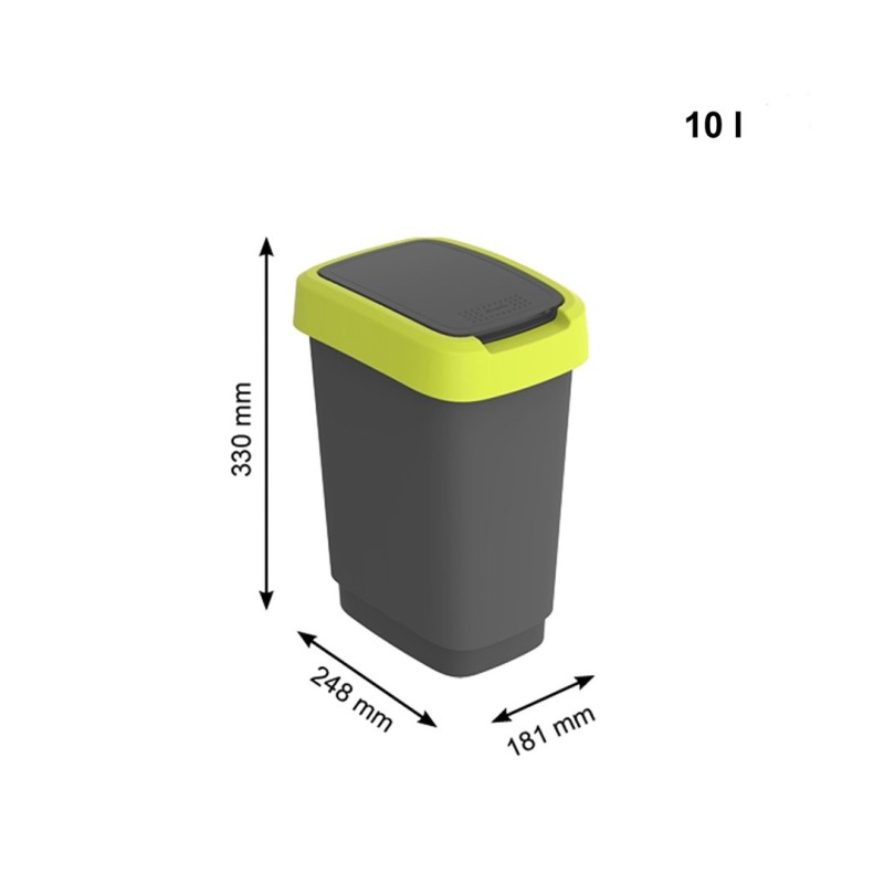 ROTHO Twist Lime - trash bin – 10l ROTHO Twist Lime - trash bin – 10l