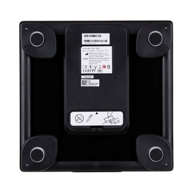 Omron VIVA Square Black Electronic personal scale Omron VIVA Square Black Electronic personal scale