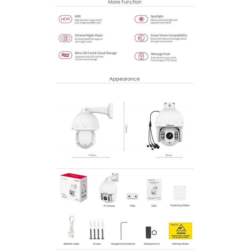 Foscam SD8EP 8MP White Camera Foscam SD8EP 8MP White Camera
