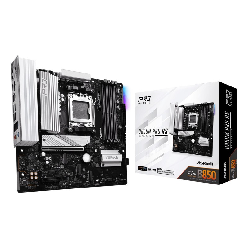 Asrock B850M Pro RS AMD B850 Socket AM5 micro ATX Asrock B850M Pro RS AMD B850 Socket AM5 micro ATX